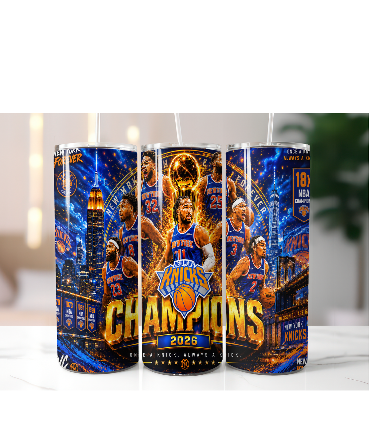 KNICKS CHAMPIONS GROUP TUMBLER